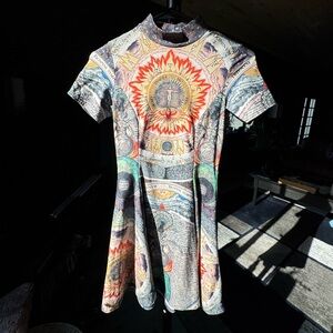 Blackmilk Eternal Wisdom Evil Mini Skater Dress (Altered Sleeves)